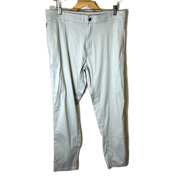 Birddogs Light Gray Flat Front Straight Leg Classic Stretch Khakis Size 34 X 30 - Picture 4 of 14